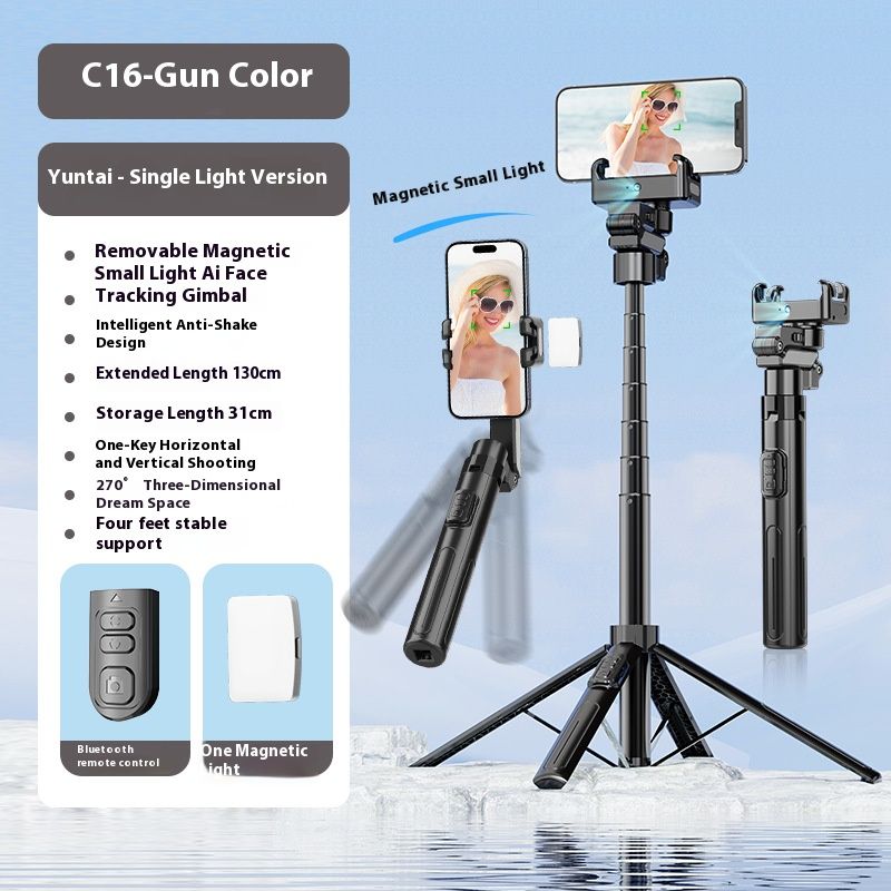 Stabilizer Gimbal Stabilizer Handheld New Facial AI Follow-Up Selfie Stick Mobile Phone Universal Tracking Gimbal Handheld Stabilizer Travel Vlog Live Streaming