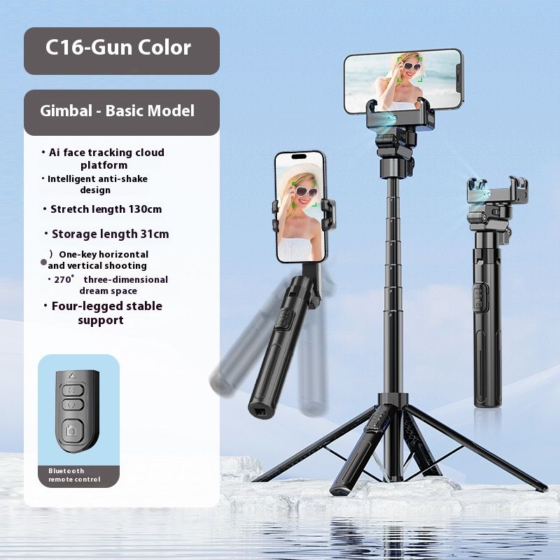 Stabilizer Gimbal Stabilizer Handheld New Facial AI Follow-Up Selfie Stick Mobile Phone Universal Tracking Gimbal Handheld Stabilizer Travel Vlog Live Streaming