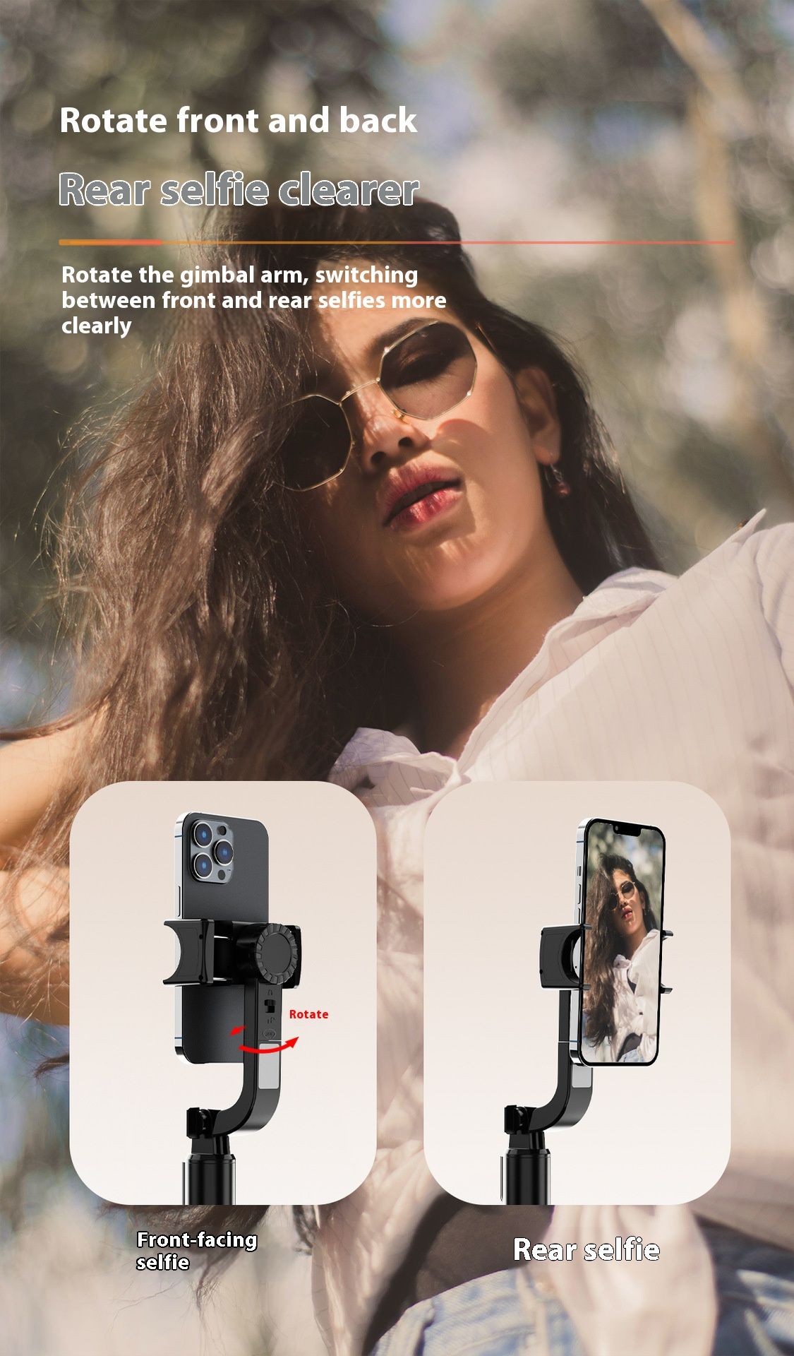 Stabilizer Gimbal Stabilizer Handheld Mobile Gimbal Stabilizer Selfie Stick Anti Shake Handheld Vlog Live Streaming Panoramic Shooting Video Stability