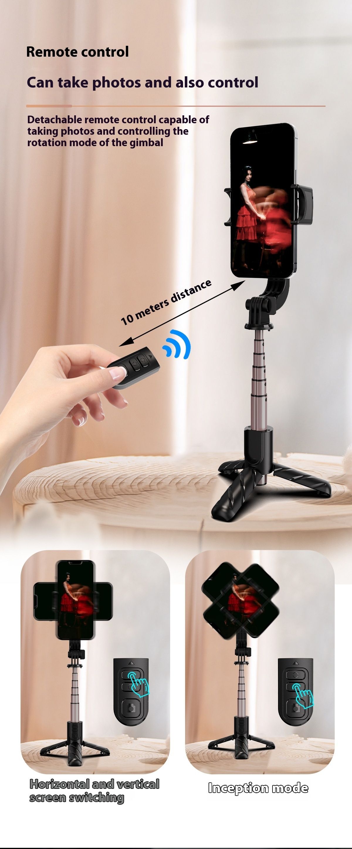 Stabilizer Gimbal Stabilizer Handheld Mobile Gimbal Stabilizer Selfie Stick Anti Shake Handheld Vlog Live Streaming Panoramic Shooting Video Stability