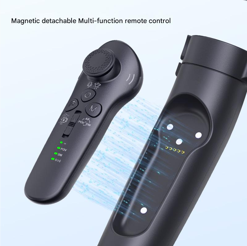 Stabilizer Gimbal Stabilizer Handheld Mobile Stabilizer Three-Axis Anti Shake Gimbal Handheld Shooting Live AI Face Tracking Detachable Remote Control