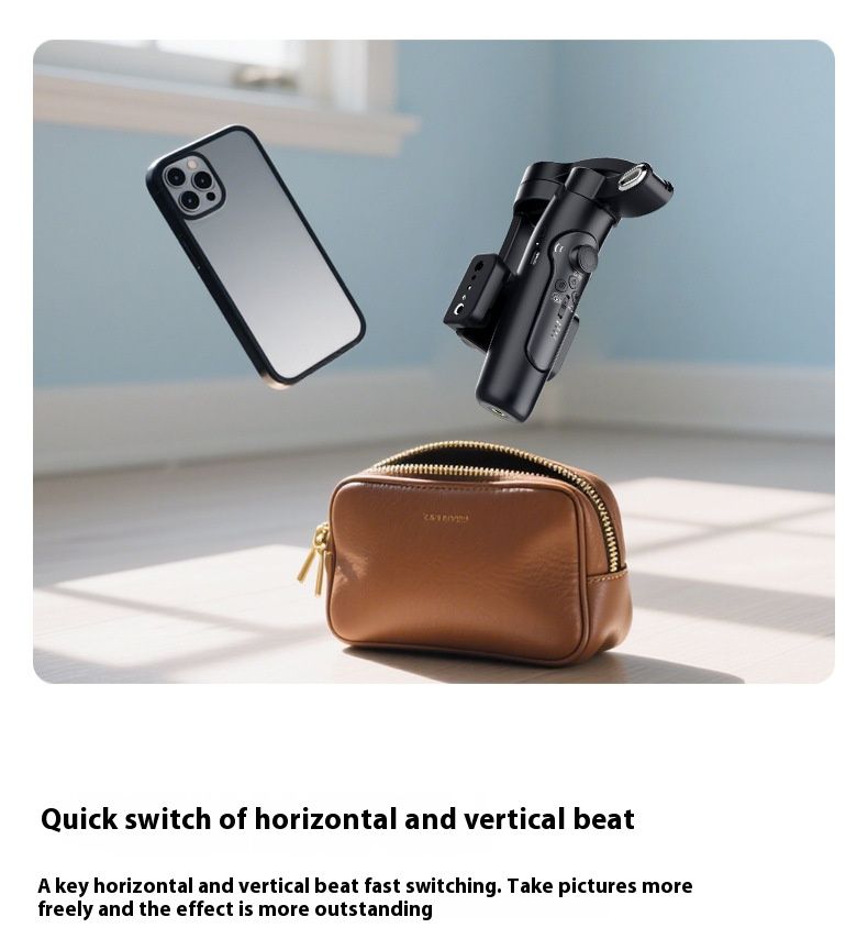 Stabilizer Gimbal Stabilizer Handheld Mobile Stabilizer Three-Axis Anti Shake Gimbal Handheld Shooting Live AI Face Tracking Detachable Remote Control