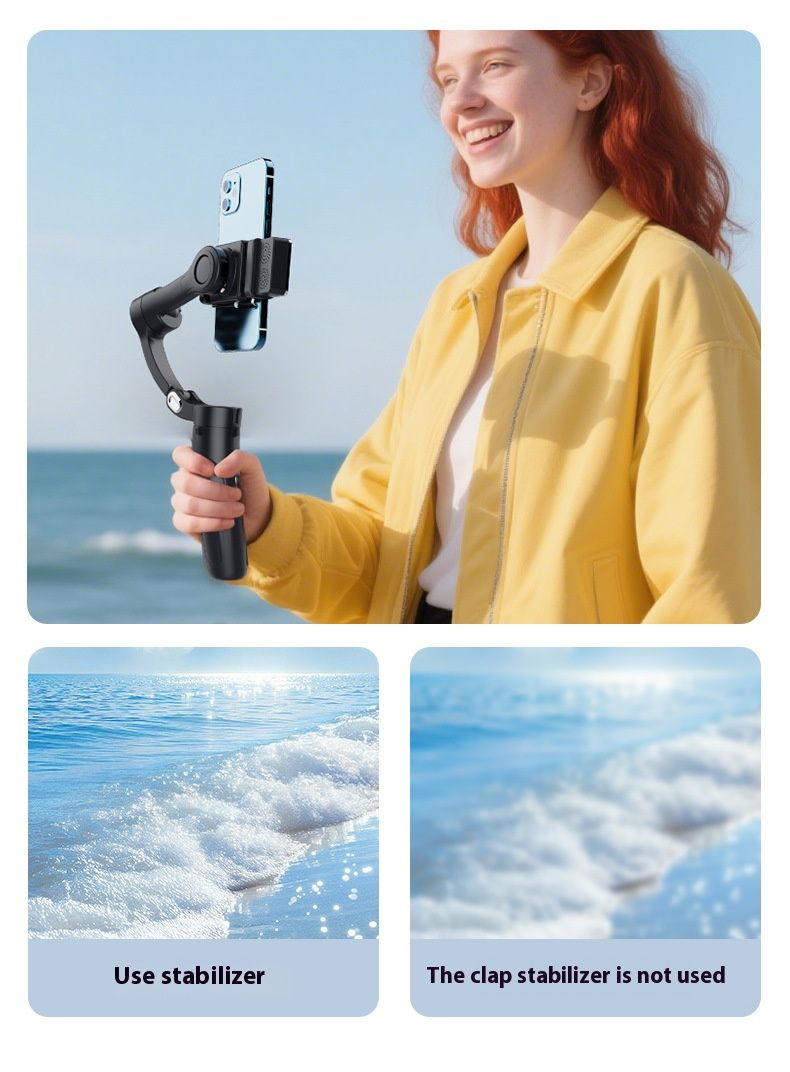 Stabilizer Gimbal Stabilizer Handheld Mobile Stabilizer Three-Axis Anti Shake Gimbal Handheld Shooting Live AI Face Tracking Detachable Remote Control