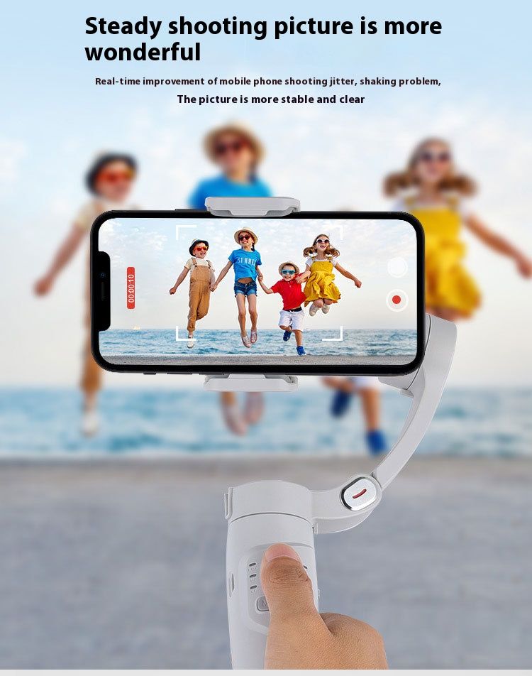 Stabilizer Gimbal Stabilizer Handheld Handheld Gimbal Three-Axis Mobile Phone Stabilizer Anti Shake Intelligent Face Tracking Photography Live Broadcast Stabilizer