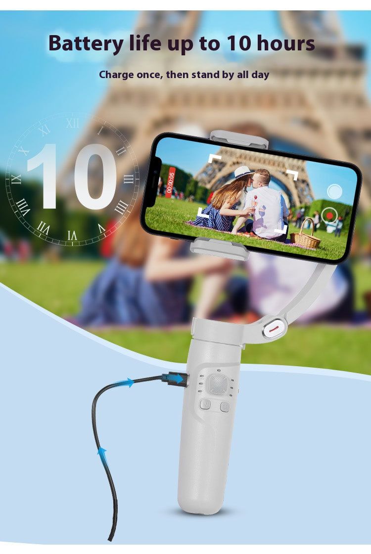 Stabilizer Gimbal Stabilizer Handheld Handheld Gimbal Three-Axis Mobile Phone Stabilizer Anti Shake Intelligent Face Tracking Photography Live Broadcast Stabilizer