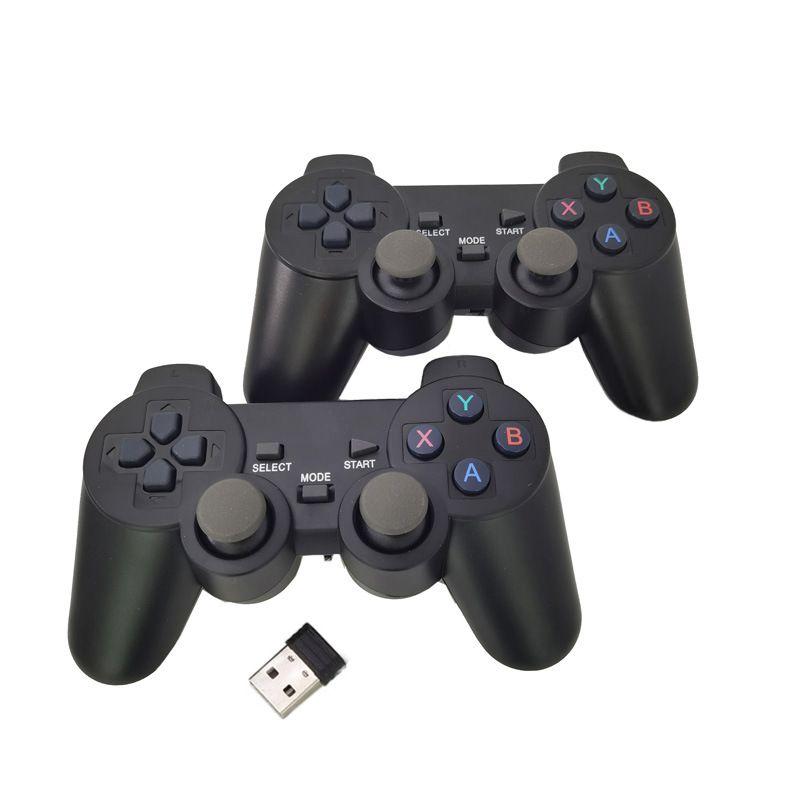 Gaming Pad Wireless Game Controller Phone Emuelec Dual System Android TV Box Gaming USB 2.4G Computer Wireless Controller Without Battery Two Person One Drag Two