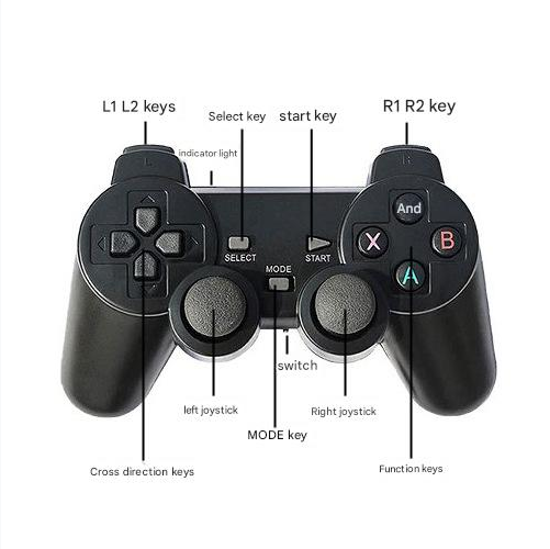 Gaming Pad Wireless Game Controller Phone Emuelec Dual System Android TV Box Gaming USB 2.4G Computer Wireless Controller Without Battery Two Person One Drag Two
