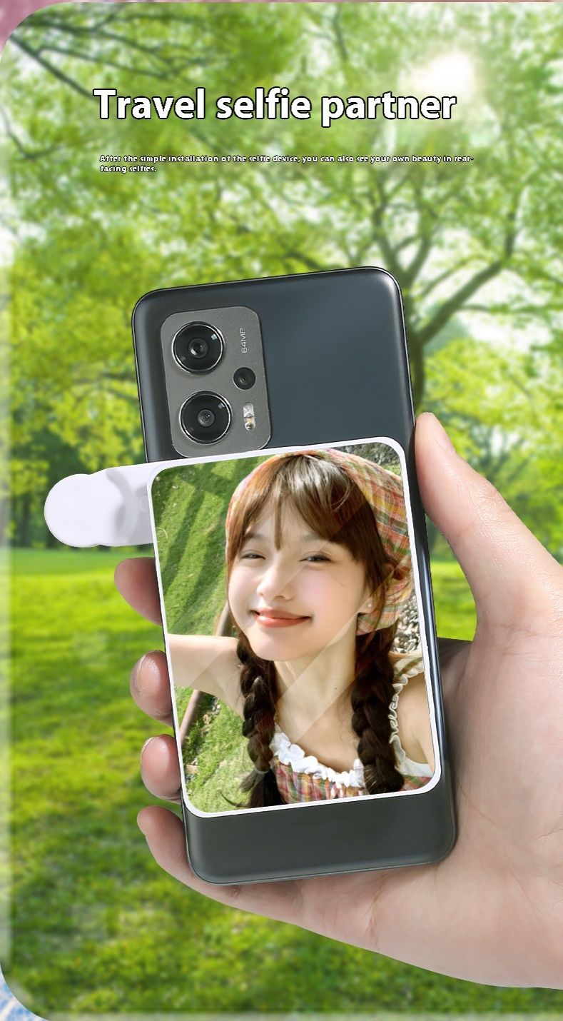 Lens Attachment Shooting Mirror Rear Mirror Sky Reflection Camera Travel Outdoor Phone Holder Selfie Lens Universal for Students