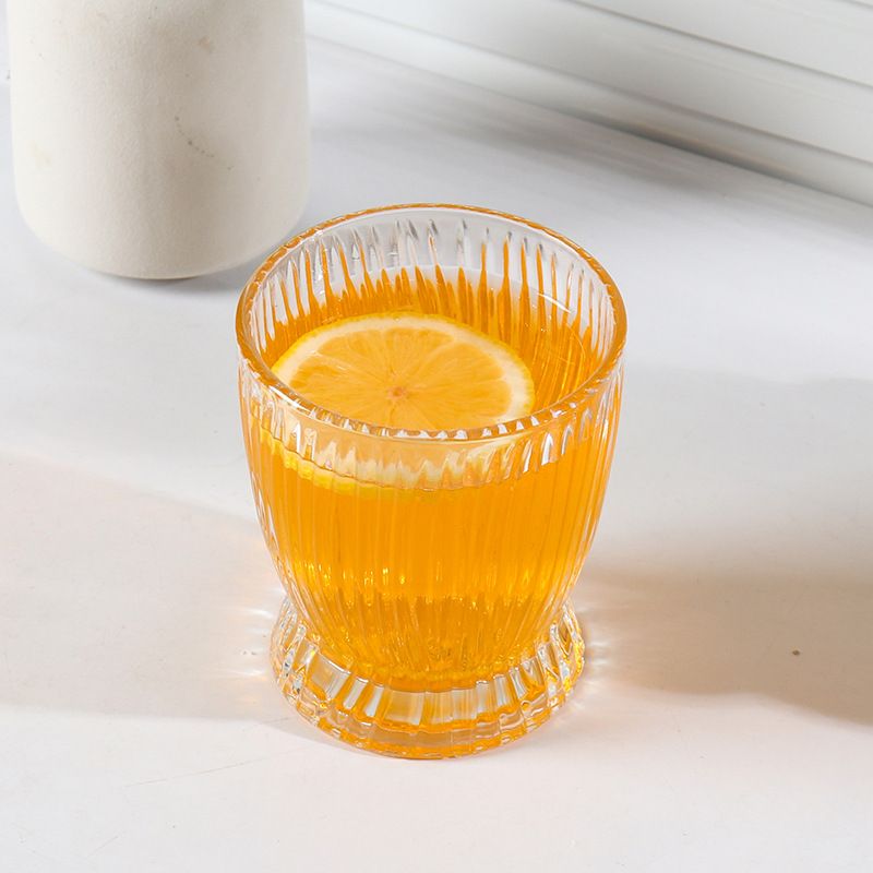 Tumblers Water Glasses Ins Style Glass Cup Creative Home Water Cup Wine Milk Juice Ice Cream American Coffee Cup