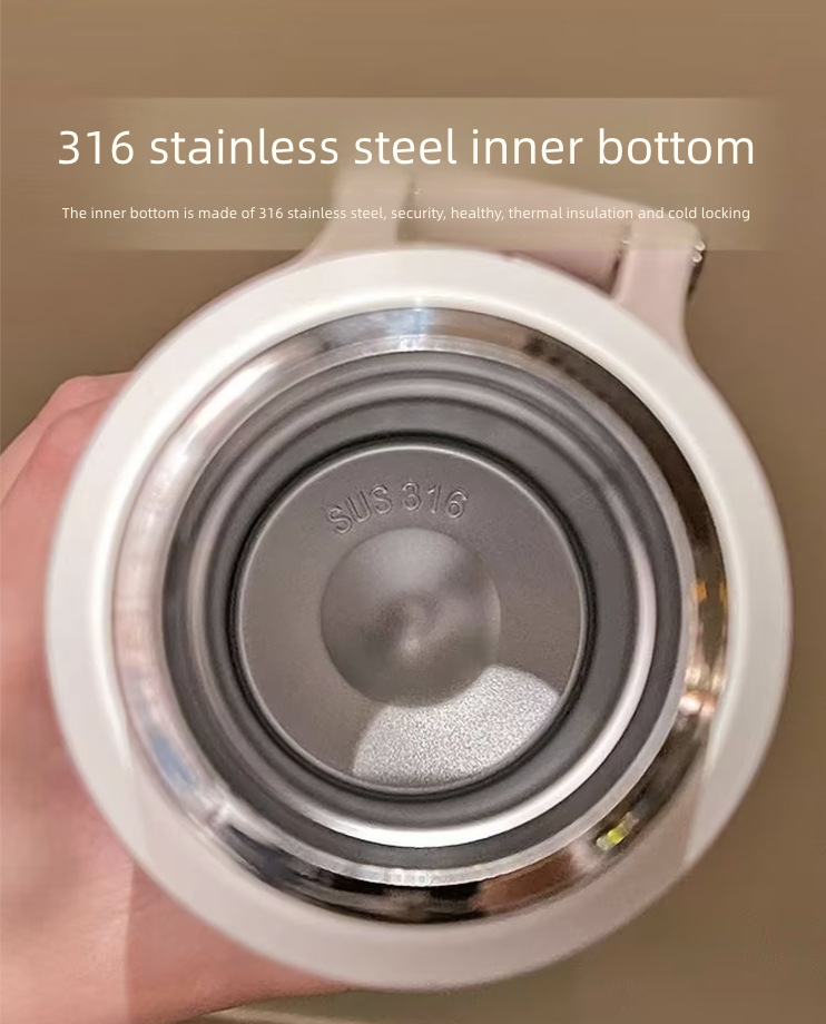 Vacuum Flask Vacuum Bottle Vacuum Thermos Vacuum Cup 316 Stainless Steel with Lifting Rope Large Capacity Vacuum Insulation Tea Water Separation Outdoor Portable Sealing Kettle