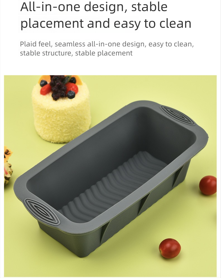 Silicone Rectangular Cake Mold Household Food Grade Bread Mold Toast Mold Baking Tool Kitchen Dining Bakeware Pastry Baking Molds