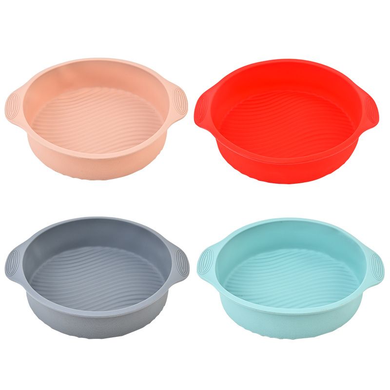 Kitchen Dining Bakeware Pastry Baking Molds Cake Mold Silicone Round Plate Cake Mold Large Baking Tray Sub Mold Round Mooncake Mold Oven Baking Utensils