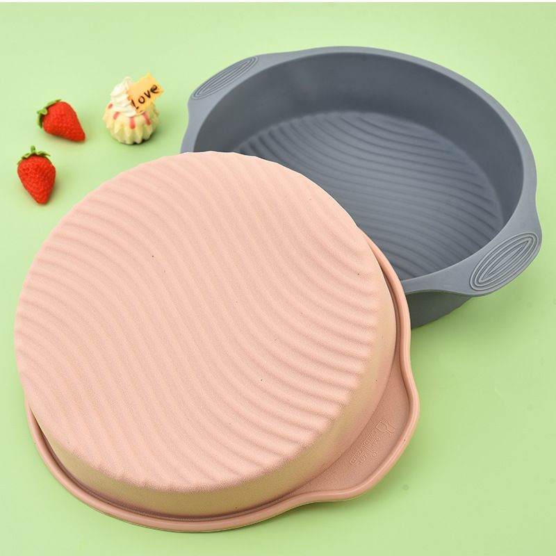 Kitchen Dining Bakeware Pastry Baking Molds Cake Mold Silicone Round Plate Cake Mold Large Baking Tray Sub Mold Round Mooncake Mold Oven Baking Utensils