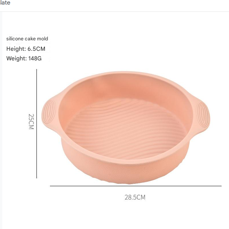 Kitchen Dining Bakeware Pastry Baking Molds Cake Mold Silicone Round Plate Cake Mold Large Baking Tray Sub Mold Round Mooncake Mold Oven Baking Utensils