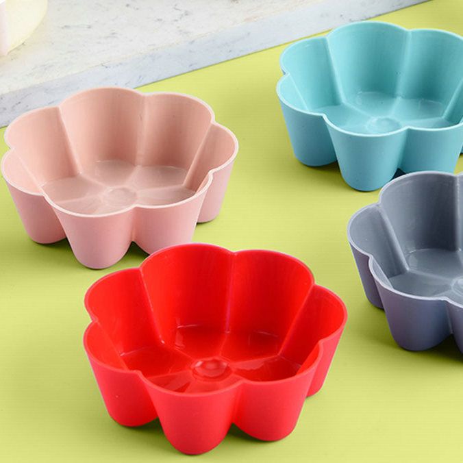 Kitchen Dining Bakeware Pastry Baking Molds Creative Food Grade Silicone 7-Petal Flower Egg Cup Silicone Cake Mold Chocolate Pudding Baking DIY Tool