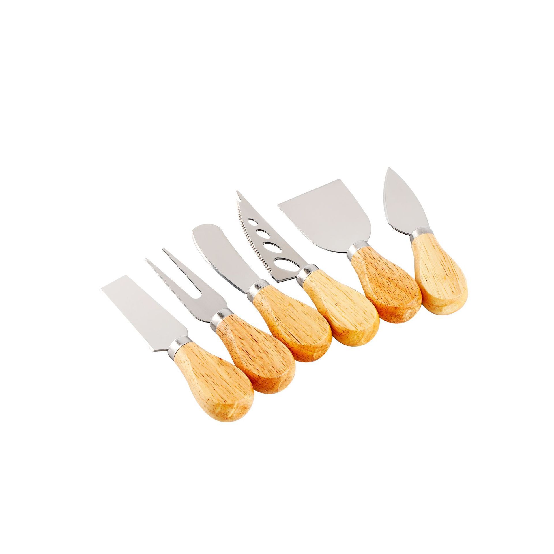 Stainless Steel Wooden Handle Cheese Knife Butter Pizza Knife Cake Tool Cheese Knife Fork Set Kitchen Dining Utensils Gadgets Cheese Tools