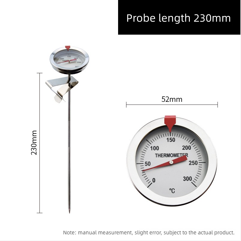Oil Temperature Gauge for Kitchen Use Food Temperature Gauge Frying Pot Oil Temperature Gauge Thermometers