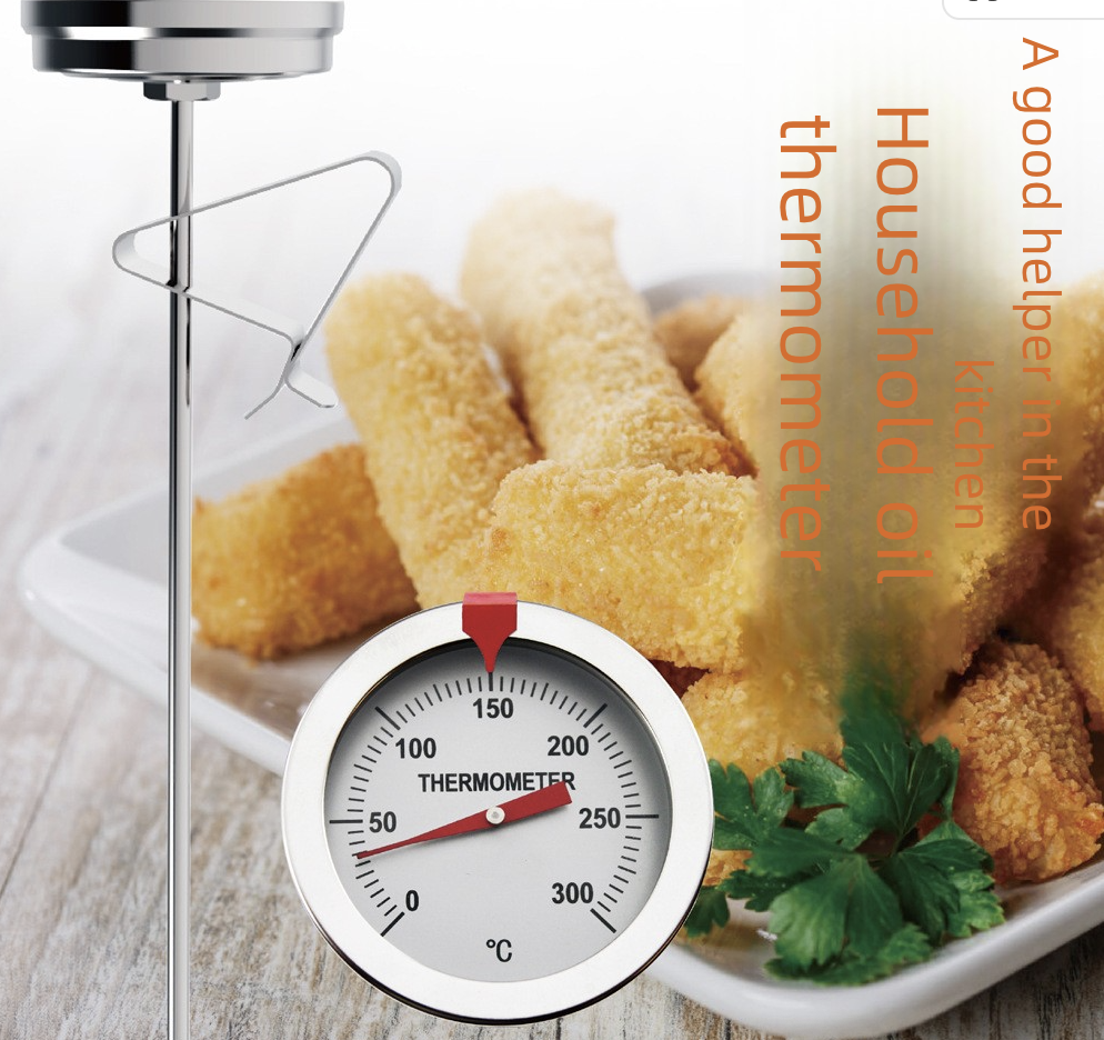 Oil Temperature Gauge for Kitchen Use Food Temperature Gauge Frying Pot Oil Temperature Gauge Thermometers