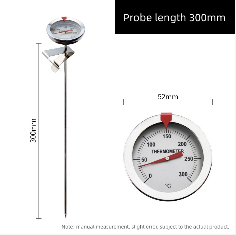 Oil Temperature Gauge for Kitchen Use Food Temperature Gauge Frying Pot Oil Temperature Gauge Thermometers
