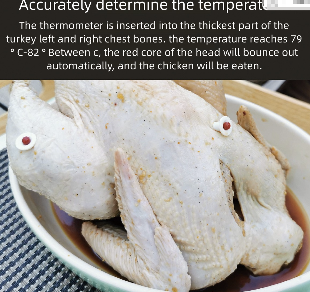 Turkey Thermometer Bouncing Kitchen Household Food Thermometer Turkey Thermometer Timer Barbecue Thermometer