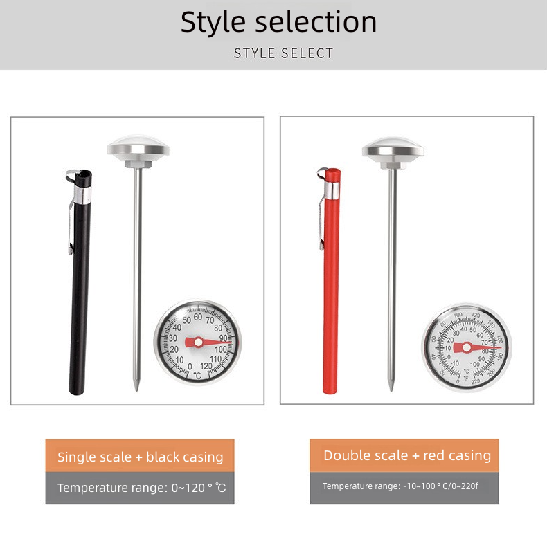 Thermometer Milk Coffee Thermometer for Making Milk Foam Kitchen Baking Household Thermometer for Baby Bottles Water Temperature Gauge