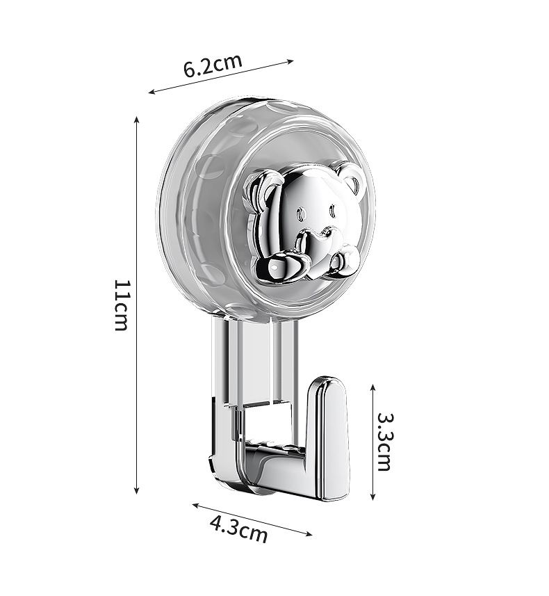 Home Storage Hooks Suction Cup Hook No Punching Single Hook Strong Vacuum Wall Hook Kitchen Bathroom Door Traceless Clothes Hook