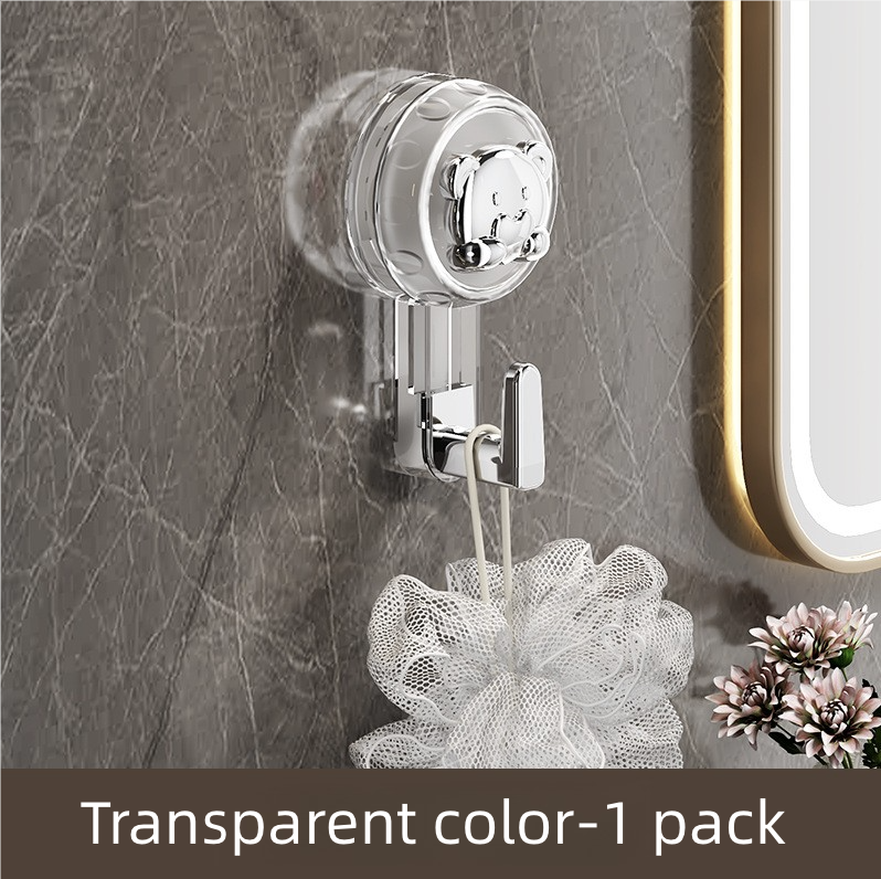 Home Storage Hooks Suction Cup Hook No Punching Single Hook Strong Vacuum Wall Hook Kitchen Bathroom Door Traceless Clothes Hook