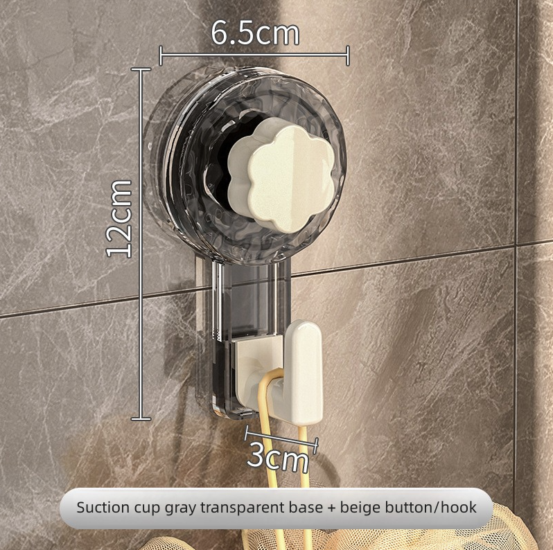 Home Storage Hooks Suction Cup Hook No Punching Single Hook Strong Vacuum Wall Hook Kitchen Bathroom Door Traceless Clothes Hook