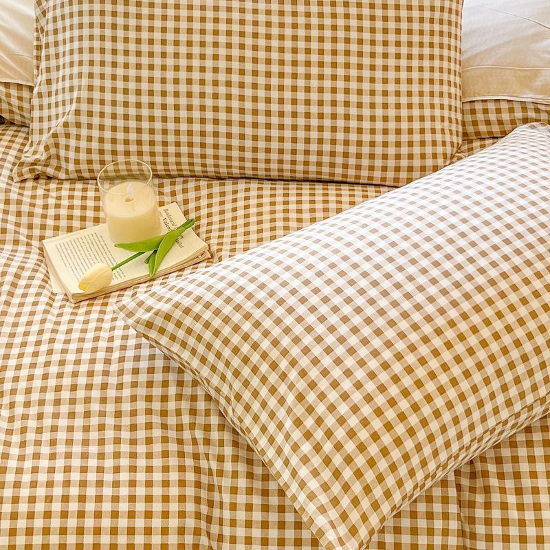 Pillowcases Ins Minimalist Style Pillowcase Single Student Dormitory Bedding Household One Pair Set Spring Home Bedding Pillowcase