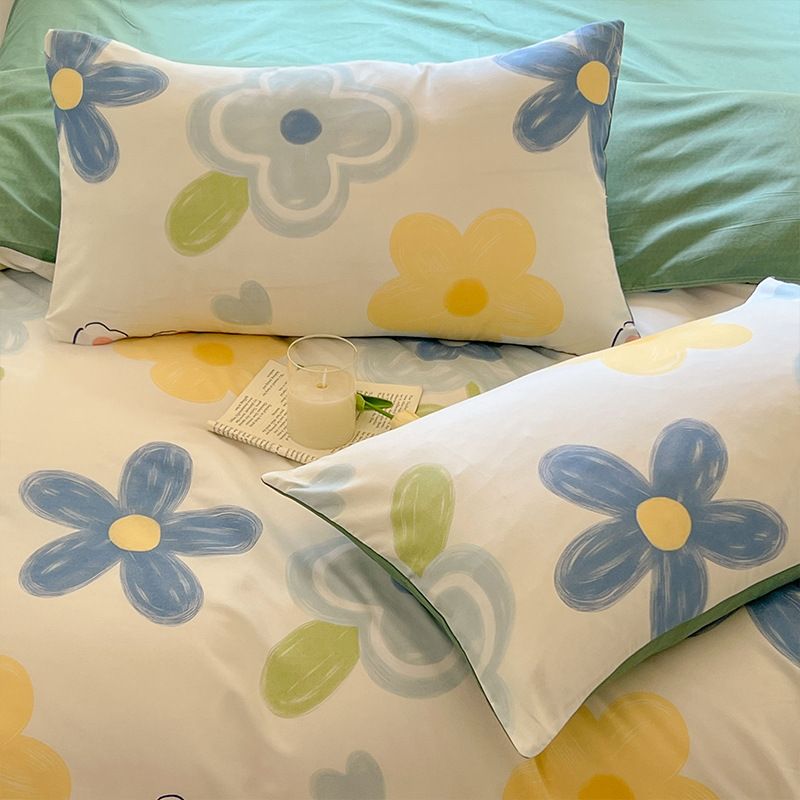 Pillowcases Ins Minimalist Style Pillowcase Single Student Dormitory Bedding Household One Pair Set Spring Home Bedding Pillowcase