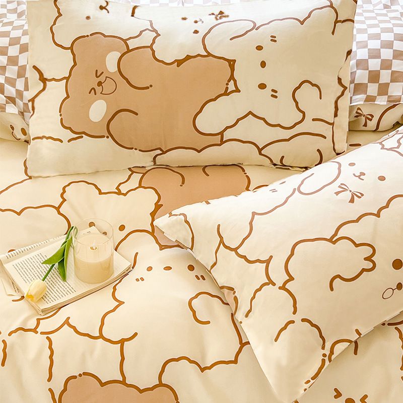 Pillowcases Ins Minimalist Style Pillowcase Single Student Dormitory Bedding Household One Pair Set Spring Home Bedding Pillowcase