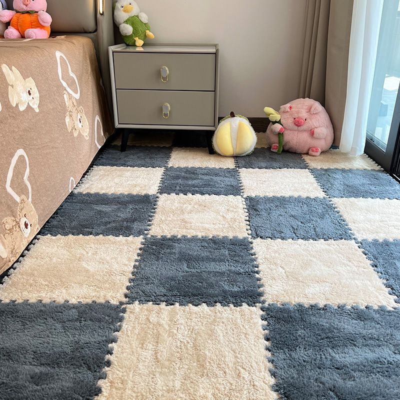 10 Pieces Home Decor Rugs Pads Protectors Area Rugs Plush Bedside Carpet Bedroom Ins Style Girl's Room Large Area Foam Splicing Floor Mat Random Color