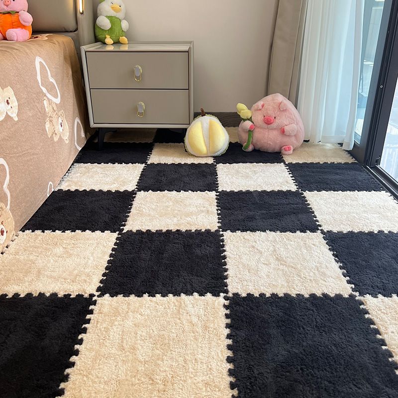 10 Pieces Home Decor Rugs Pads Protectors Area Rugs Plush Bedside Carpet Bedroom Ins Style Girl's Room Large Area Foam Splicing Floor Mat Random Color