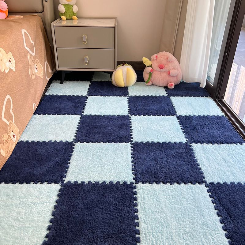 10 Pieces Home Decor Rugs Pads Protectors Area Rugs Plush Bedside Carpet Bedroom Ins Style Girl's Room Large Area Foam Splicing Floor Mat Random Color