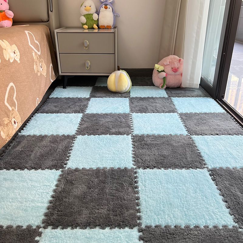10 Pieces Home Decor Rugs Pads Protectors Area Rugs Plush Bedside Carpet Bedroom Ins Style Girl's Room Large Area Foam Splicing Floor Mat Random Color