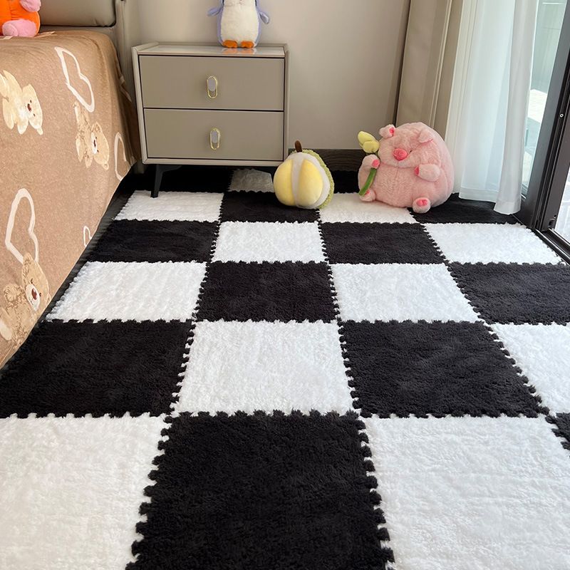 10 Pieces Home Decor Rugs Pads Protectors Area Rugs Plush Bedside Carpet Bedroom Ins Style Girl's Room Large Area Foam Splicing Floor Mat Random Color