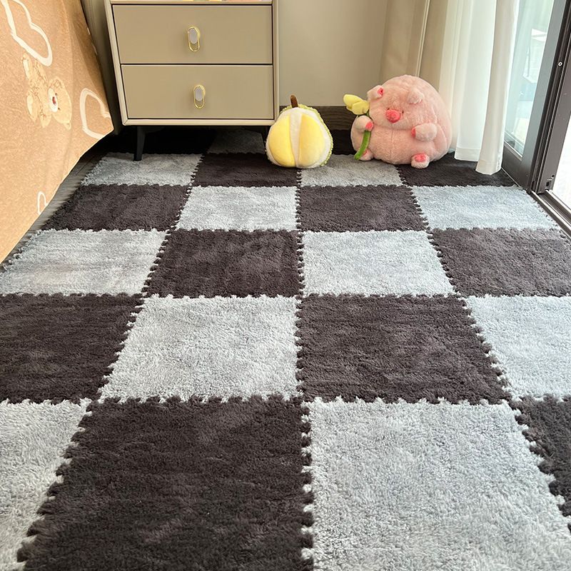 10 Pieces Home Decor Rugs Pads Protectors Area Rugs Plush Bedside Carpet Bedroom Ins Style Girl's Room Large Area Foam Splicing Floor Mat Random Color