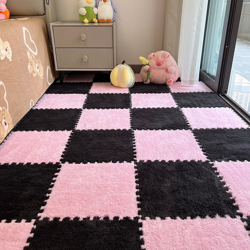 10 Pieces Home Decor Rugs Pads Protectors Area Rugs Plush Bedside Carpet Bedroom Ins Style Girl's Room Large Area Foam Splicing Floor Mat Random Color