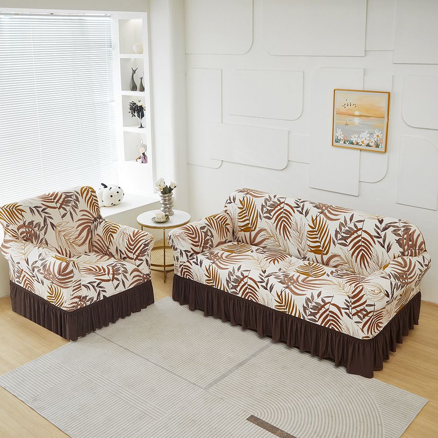 Home Decor Sofa Slipcovers Printed Elastic Skirt Sofa Cover Multifunctional Dirt Proof Sofa Cover Anti Slip Cat Scratch Sofa Cover