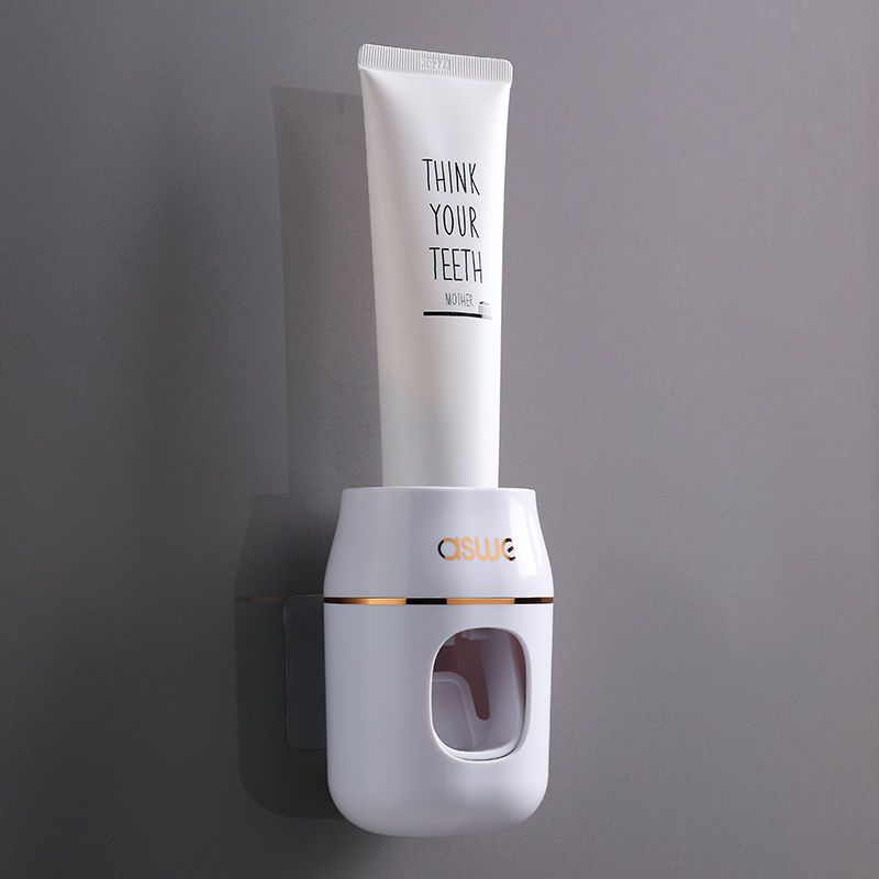 Squeeze Toothpaste Artifact Light Luxury Toothpaste Squeezer Storage Rack Wall Mounted Lazy Brushing Teeth No Punching Bath Bathroom Accessories Toothpaste Holders Dispensers