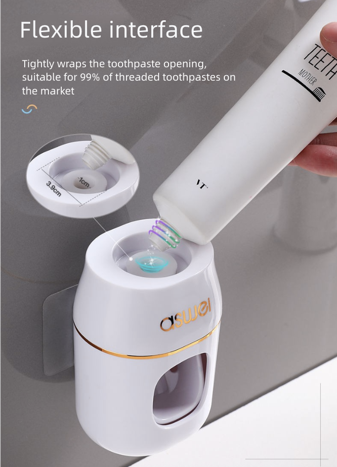 Squeeze Toothpaste Artifact Light Luxury Toothpaste Squeezer Storage Rack Wall Mounted Lazy Brushing Teeth No Punching Bath Bathroom Accessories Toothpaste Holders Dispensers