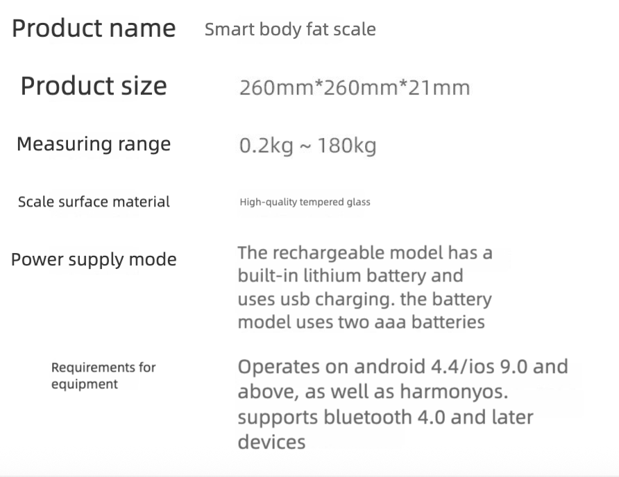 Electronic Scale Body Fat Scale Household Human Body Fat Scale Intelligent Weight Scale Supporting HUAWEI HiLink