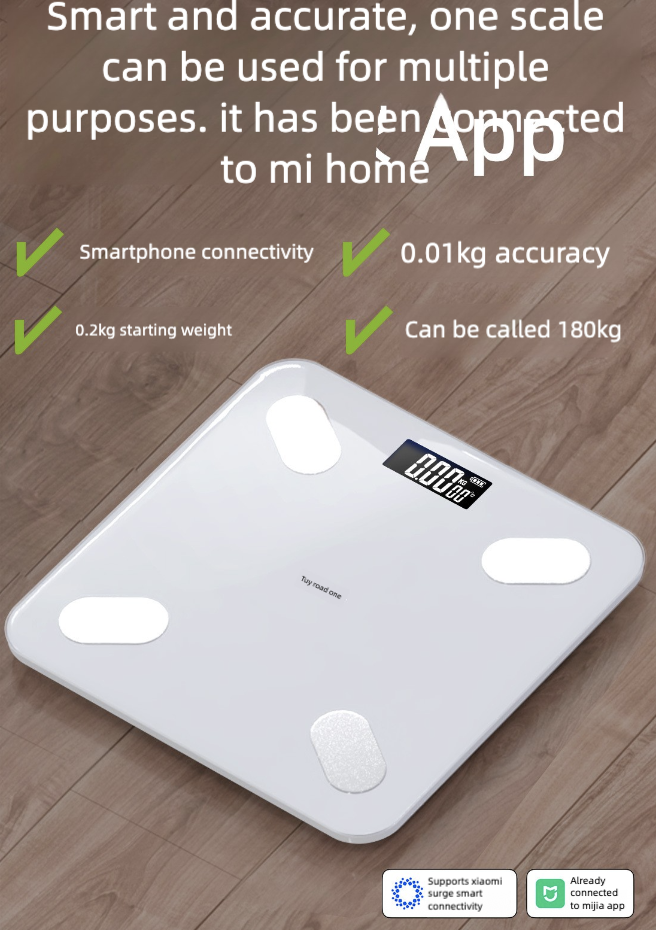 Mi Home APP Weight Scale Electronic Scale Dedicated Household Weighing Scale Body Fat Scale Body Scale Charging