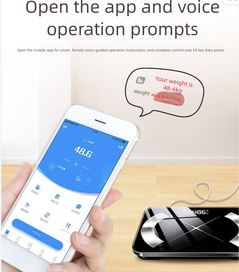 Bluetooth Intelligent Electronic Weighing Household Body Fat Scale Weight Scale Health Precision Weight Scale