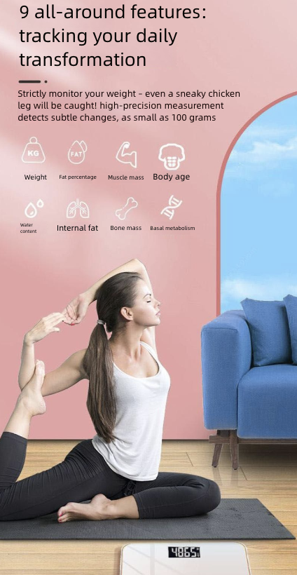 Body Fat Scale Intelligent Accurate Household Weight Scale Adult Bluetooth Scale Human Body Scale Small Accurate Electronic Scale Weight Scale