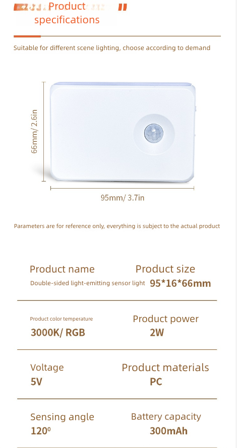 Intelligent Induction Night Light LED Human Body Infrared Type-C Charging Wireless Magnetic Night Light for Home Lighting Wall Lights