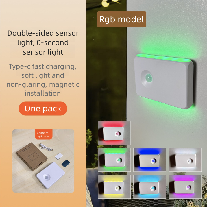 Intelligent Induction Night Light LED Human Body Infrared Type-C Charging Wireless Magnetic Night Light for Home Lighting Wall Lights