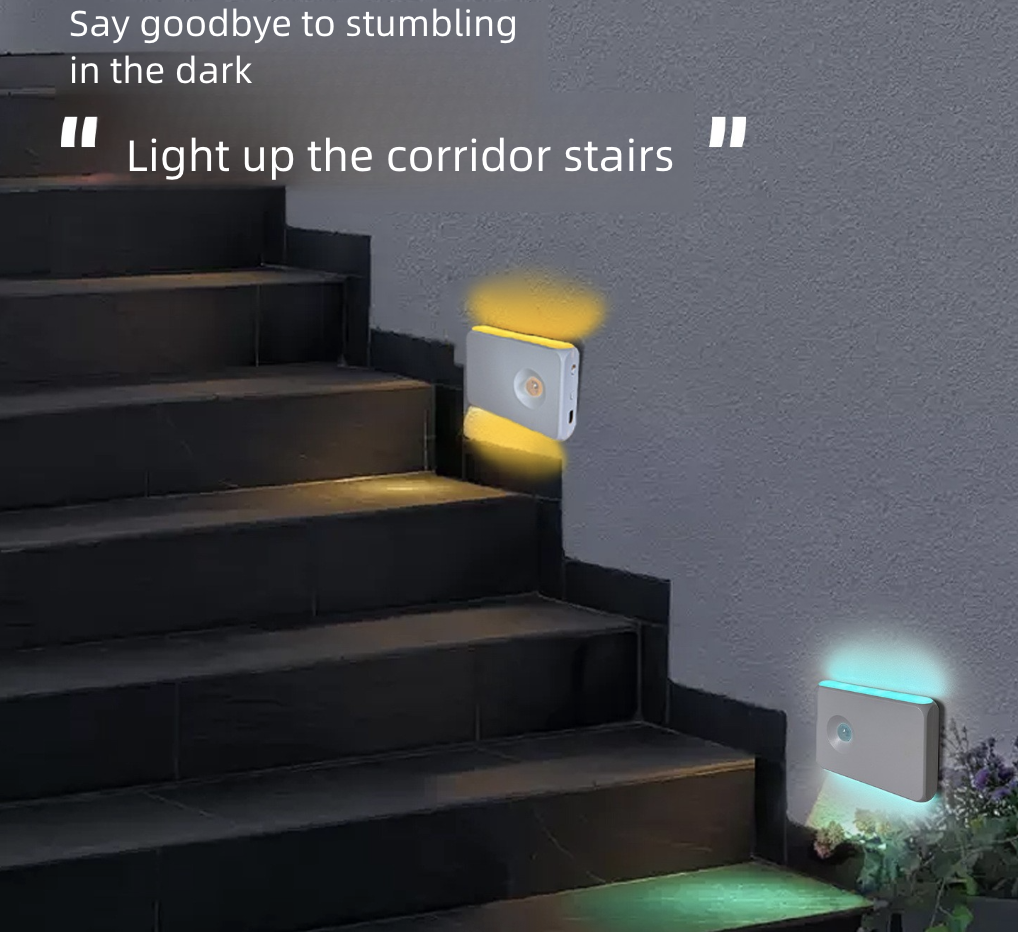 Intelligent Induction Night Light LED Human Body Infrared Type-C Charging Wireless Magnetic Night Light for Home Lighting Wall Lights