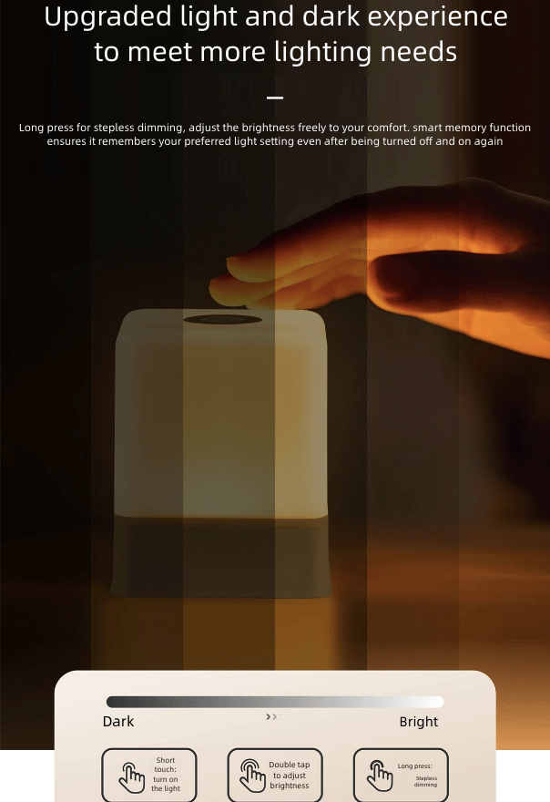 Charging Touch Night Light Tapping Light Baby Feeding Atmosphere Table Lamp Eye Protection Bedside Lamp Bedroom Sleep Light