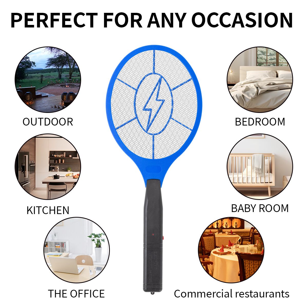 Fly Swatters Small Household Powerful Battery Powered Mosquito Swatter Fly Swatter Fruit Bug Swatter Home Pest Control